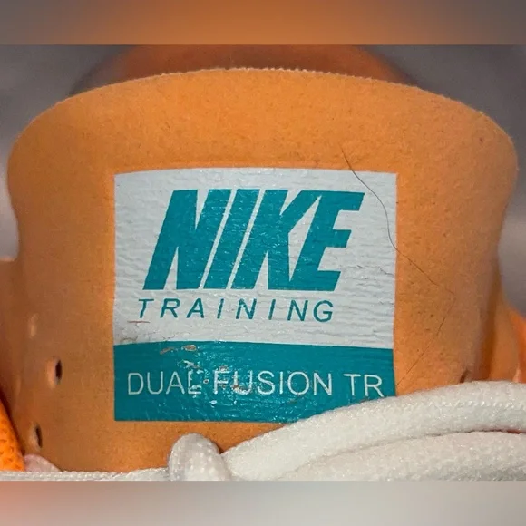 Nike Women's Dual Fusion TR Running Shoe Orange/White Size 8 - Picture 7 of 11